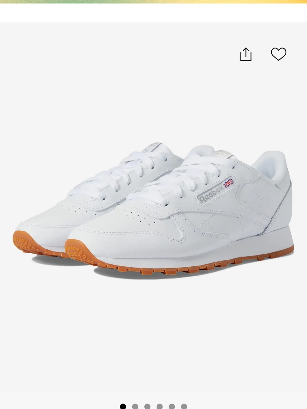 Reebok White Leather Sneakers